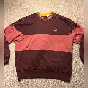 Large maroon and peach Levi sweatshirt